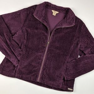 Woolrich Chenille Ribbed Zip Up Cardigan